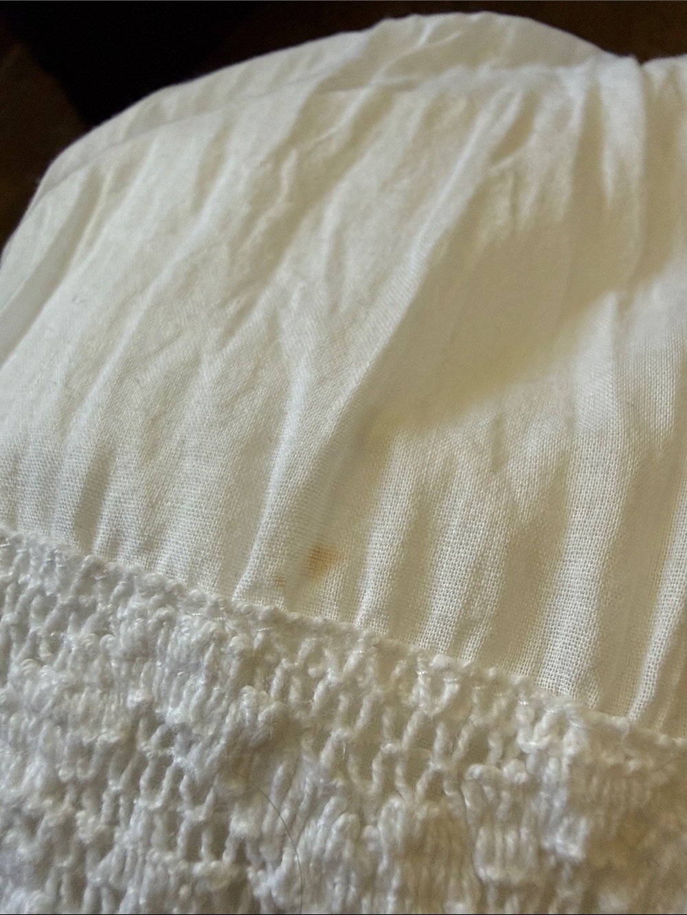 Studio West White Crochet-Trim Maxi Skirt size L - Picture 4 of 5